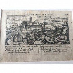 Kloster Banz, Ansicht: Bantz Cl: in Francken Nr. A 54 - Kupferstich, 1630