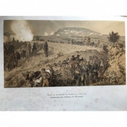 Wiesenthal/Thür., Erstürmung vom Nebelberg bei Wiesenthal am 4.6.1866 - Lithographie, 1870