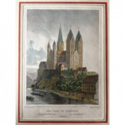 Limburg, Ansicht: Der Dom zu Limburg - Stahlstich, 1850