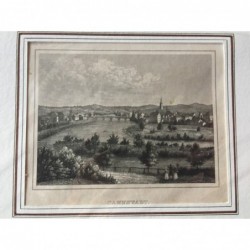 Stuttgart, Gesamtansicht: Cannstadt - Stahlstich, 1850