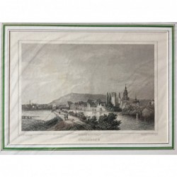 Heilbronn, Gesamtansicht - Stahlstich, 1850