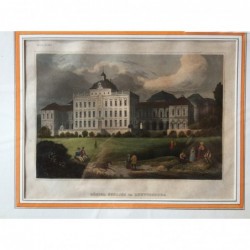Ludwigsburg, Ansicht: Königl. Schloss - Stahlstich, 1850