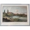 Ulm, Ansicht: Ulm von der Ziegellaende aus - Stahlstich, 1850