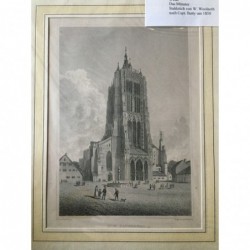Ulm, Ansicht: Ulm Cathedral (Ulmer Münster) - Stahlstich, 1850
