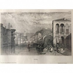 Pisa, Ansicht - Stahlstich, 1850
