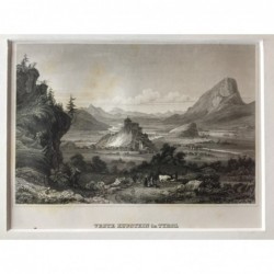 Kufstein, Ansicht: Veste Kufstein in Tyrol - Stahlstich, 1850