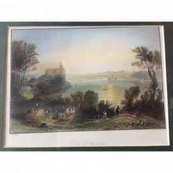 A-Persenbeug, Gesamtansicht: Castle of Persenbeug - Stahlstich, 1850