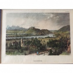 Salzburg, Gesamtansicht - Stahlstich, 1850