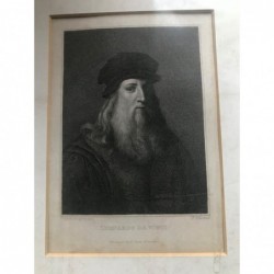 Leonardo da Vinci - Stahlstich, 1850