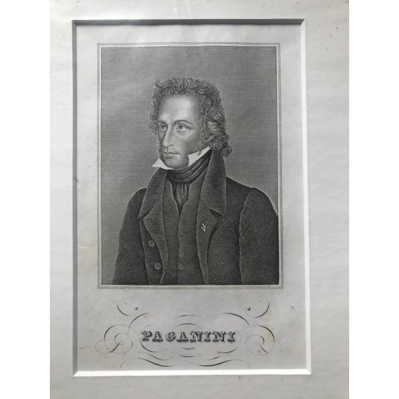 Paganini - Stahlstich, 1850