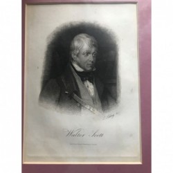 Walter Scott - Stahlstich, 1850