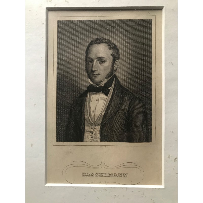 Bassermann - Stahlstich, 1860