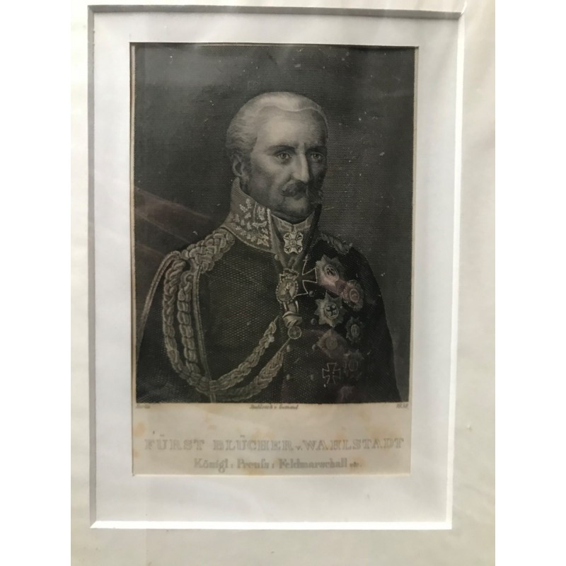 Fürst Blücher v. Wahlstadt - Stahlstich, 1838