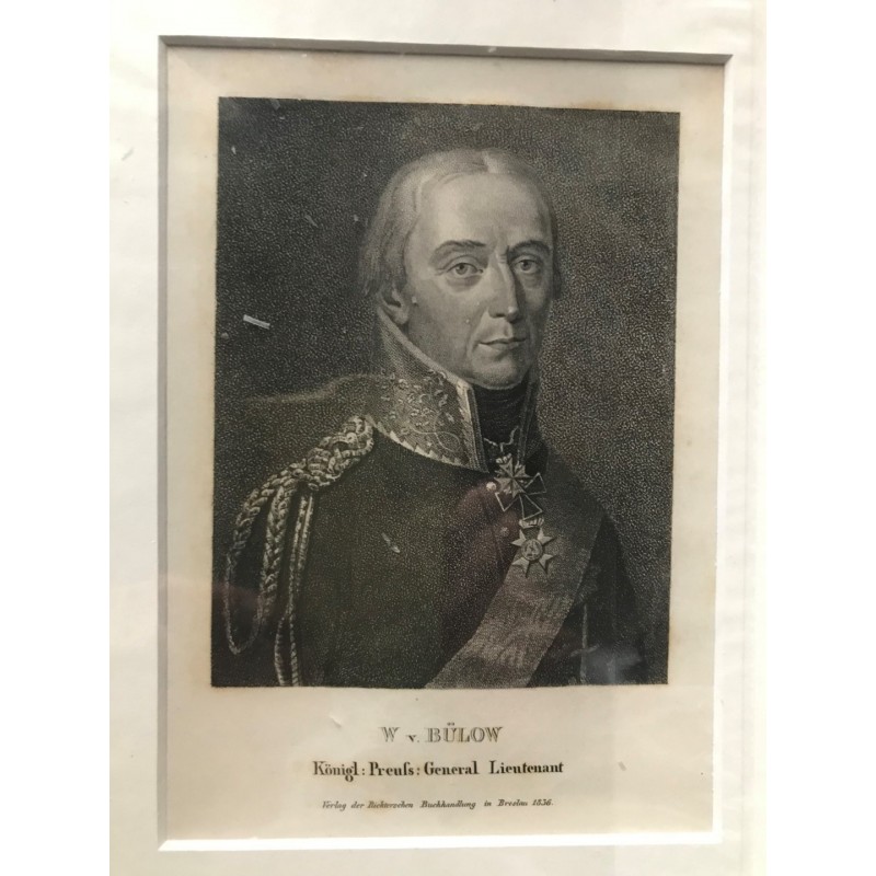 W. v. Bülow, Königl. Preuß. General Lieutnant - Punktierstich, 1836