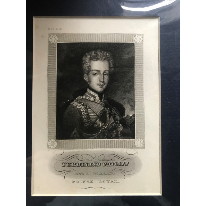 Ferdinand Philipp Duc d'Orleans, Prince Royal - Stahlstich, 1850