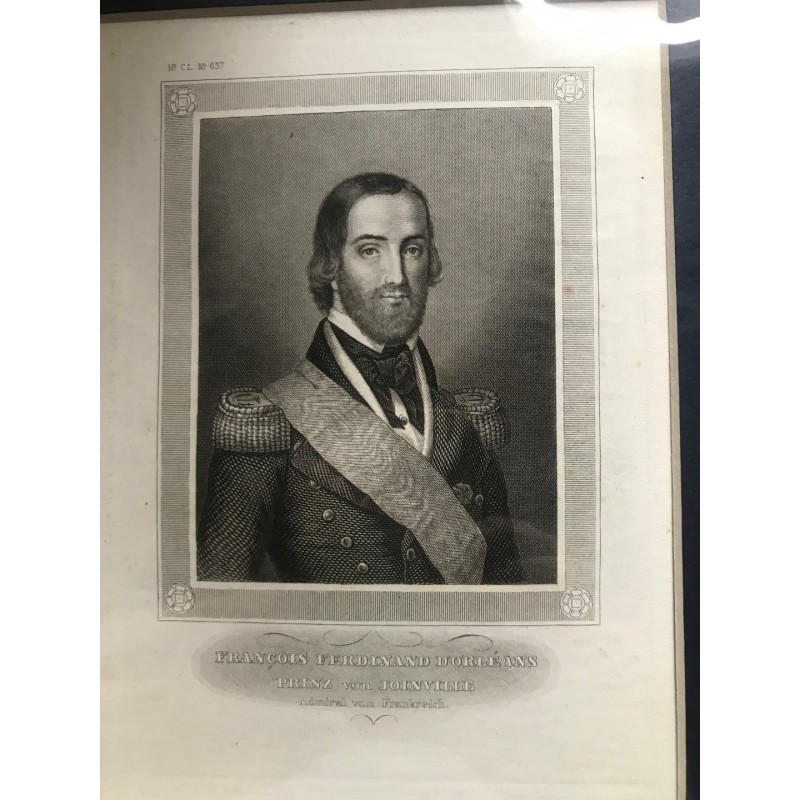 Francois Ferdinand d'Orleans, Prinz von Joinville, Admiral von Frankreich - Stahlstich, 1850