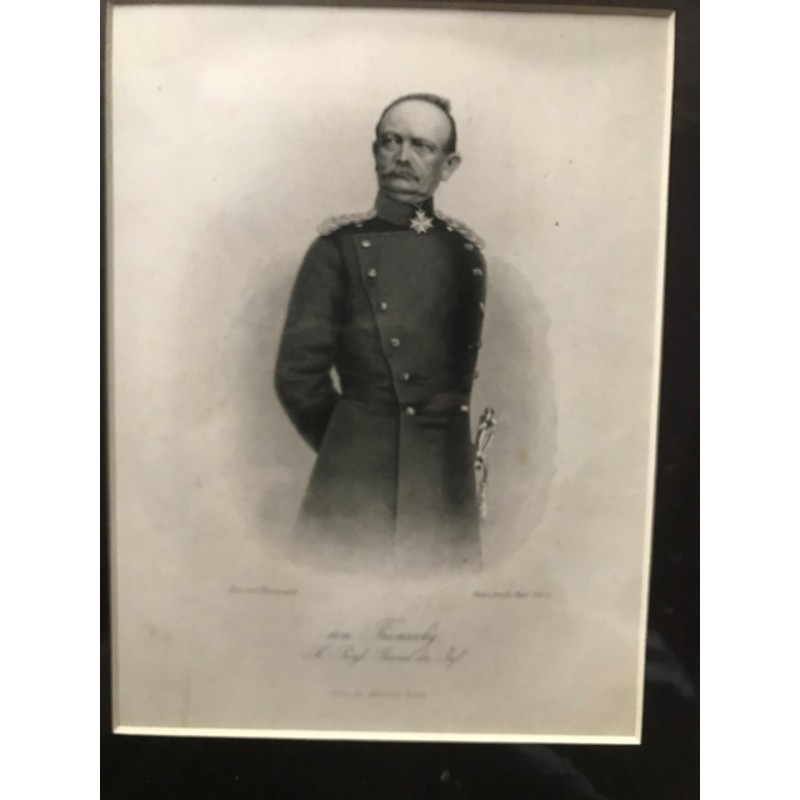 von Fransecky, Königl. Preuß. General der Inf. - Stahlstich, 1860