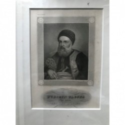 Hussein Pascha, der letzte Dey von Algier. - Stahlstich, 1850