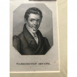 Washington Irving - Punktierstich, 1850