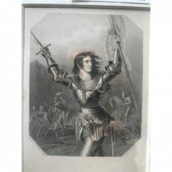 Joan d'Arc - Stahlstich, 1850
