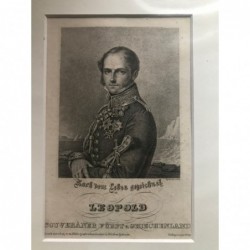 Leopold, souveräner Fürst v. Griechenland - Stahlstich, 1850