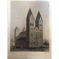 Andernach, Gesamtansicht: Der Dom zu Andernach - Stahlstich, 1847