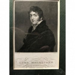 Lord Melbourne, Königl. Grossbritannischer Premier- Minister - Stahlstich, 1850