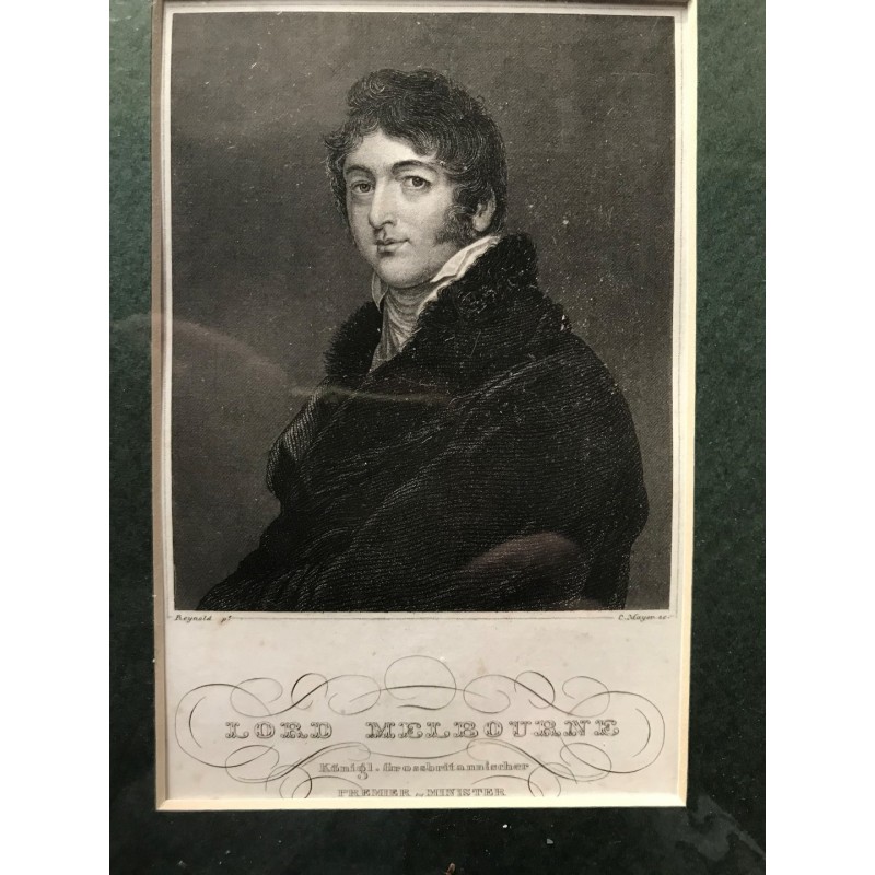 Lord Melbourne, Königl. Grossbritannischer Premier- Minister - Stahlstich, 1850